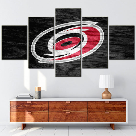 Hockey - 5 Pieces Wall Art - HK5002 - Carolina Hurricanes - Ice Hockey Team - Hockey Poster - Hockey Canvas