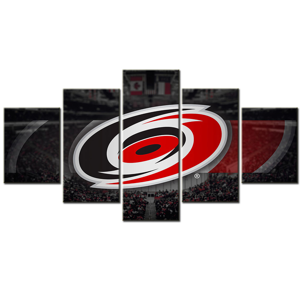 Hockey - 5 Pieces Wall Art - HK5003 - Carolina Hurricanes Stadium - Ice Hockey Team - Hockey Poster - Hockey Canvas