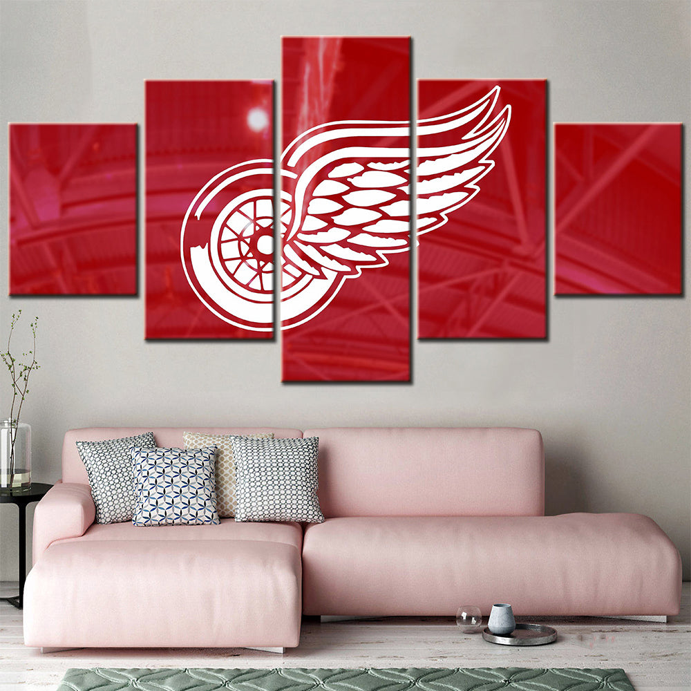 Hockey Wall Art - HK5007 - Detroit Red Wings - Ice Hockey Team - Hockey Poster - Hockey Canvas