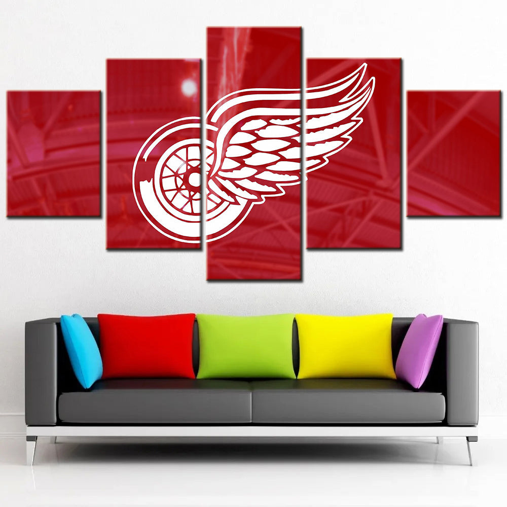 Hockey Wall Art - HK5007 - Detroit Red Wings - Ice Hockey Team - Hockey Poster - Hockey Canvas