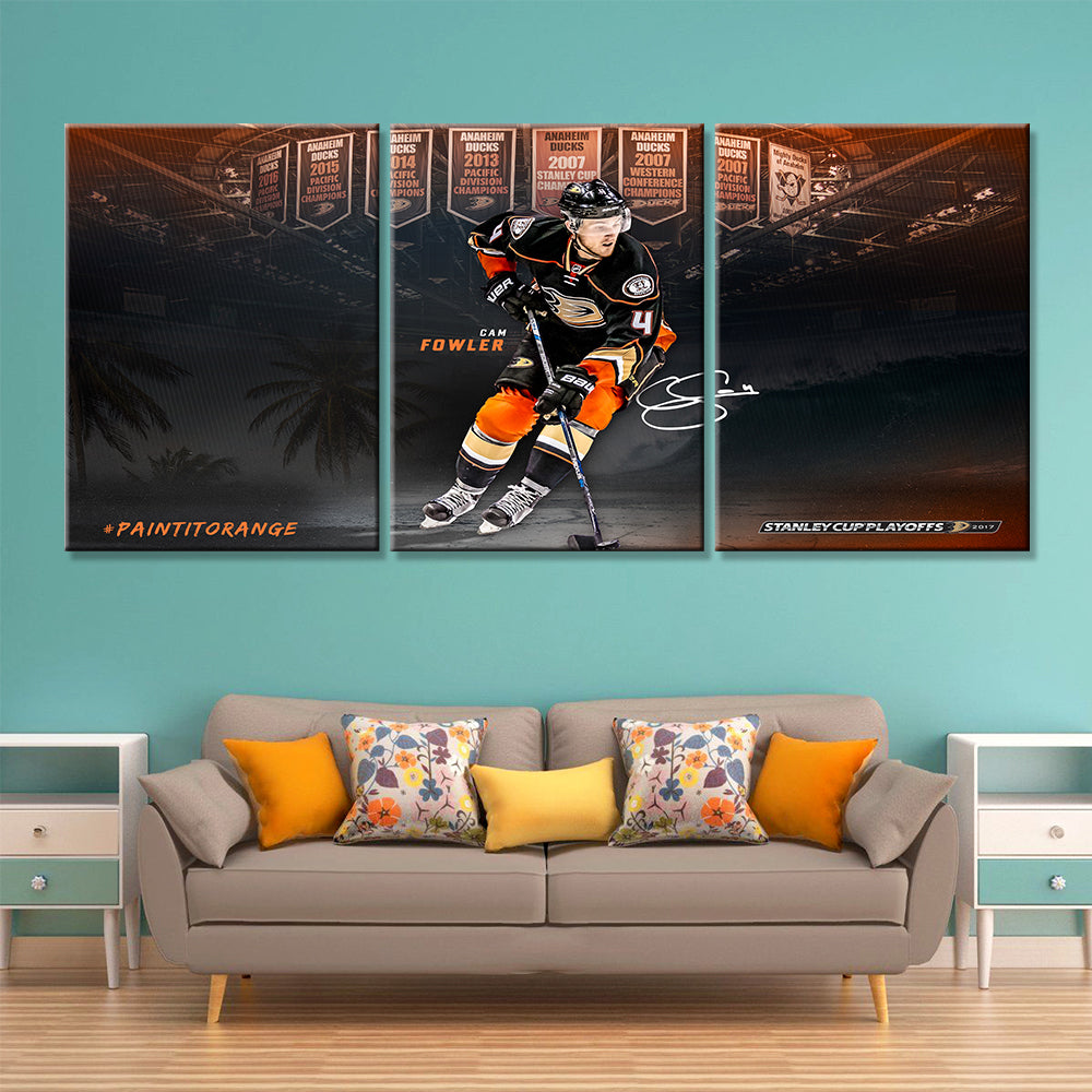 Ice Hockey Team Wall Art - IH5016 - Anaheim Ducks - Cam Fowler - Ice Hockey Team Poster - Ice Hockey Team Canvas