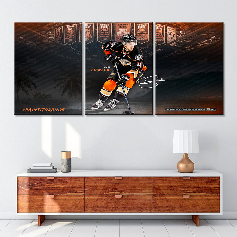Ice Hockey Team Wall Art - IH5016 - Anaheim Ducks - Cam Fowler - Ice Hockey Team Poster - Ice Hockey Team Canvas