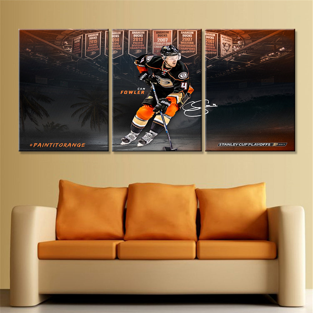 Ice Hockey Team Wall Art - IH5016 - Anaheim Ducks - Cam Fowler - Ice Hockey Team Poster - Ice Hockey Team Canvas