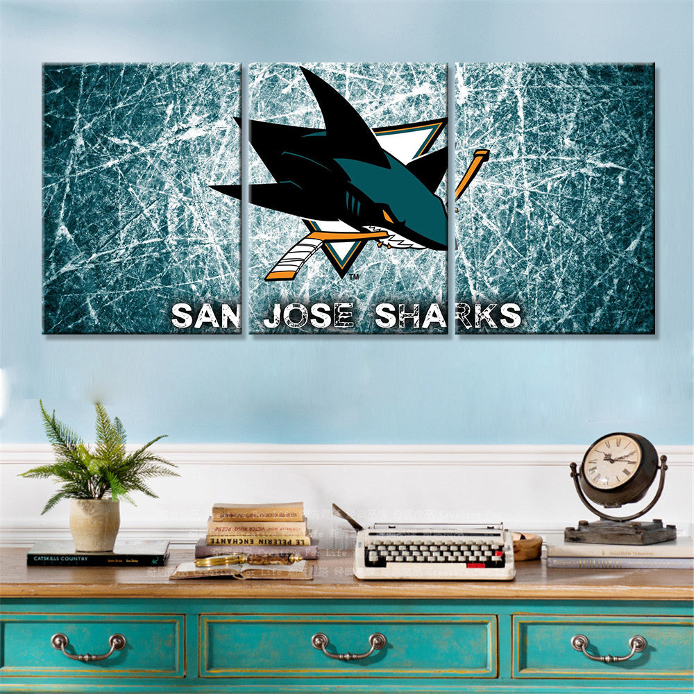 Ice Hockey Team Wall Art - IH5022 - San Jose Sharks - Ice Hockey Team Poster - Ice Hockey Team Canvas