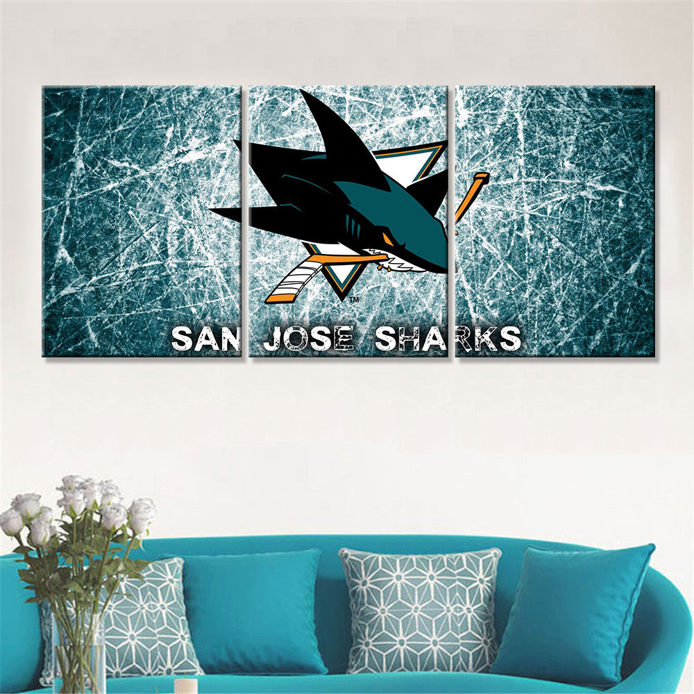 Ice Hockey Team Wall Art - IH5022 - San Jose Sharks - Ice Hockey Team Poster - Ice Hockey Team Canvas