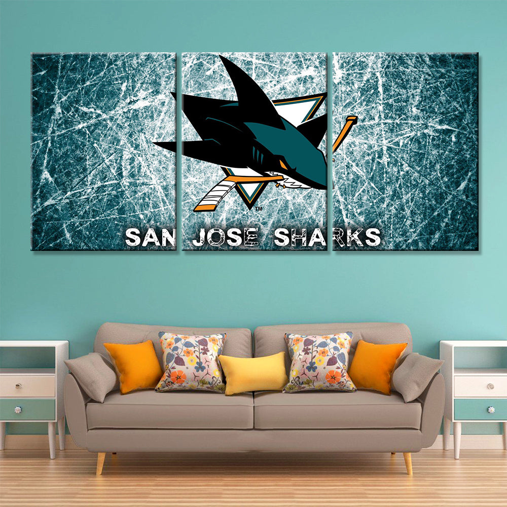Ice Hockey Team Wall Art - IH5022 - San Jose Sharks - Ice Hockey Team Poster - Ice Hockey Team Canvas