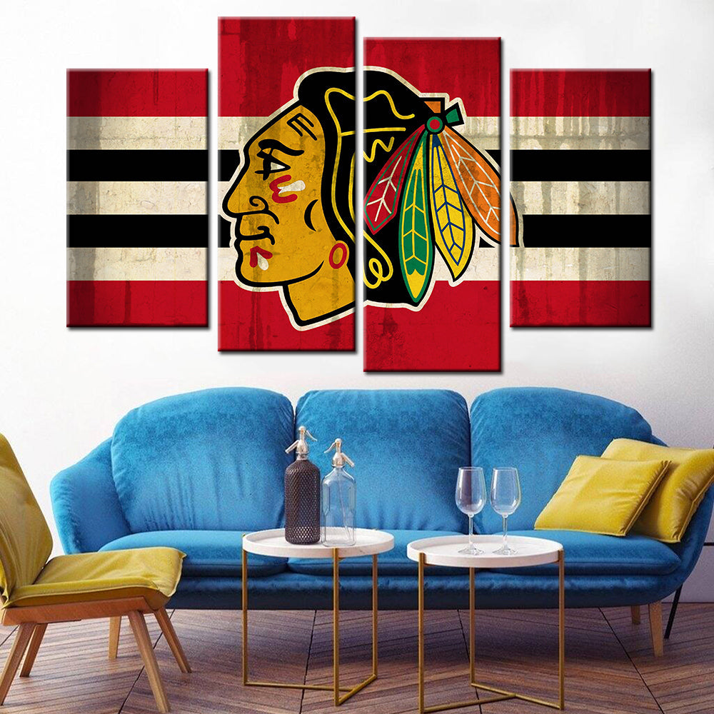 Ice Hockey Team Wall Art - IH5012 - Chicago Blackhawks - Ice Hockey Team Poster - Ice Hockey Team Canvas