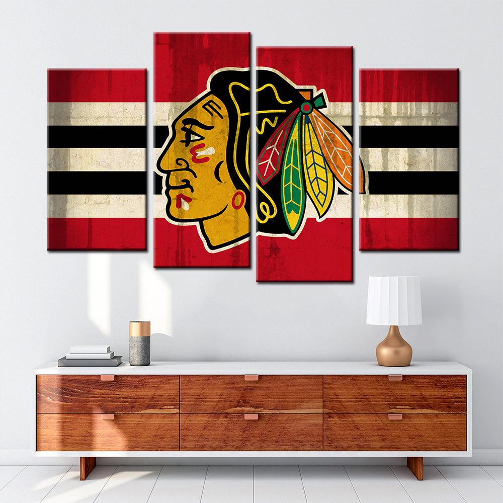 Ice Hockey Team Wall Art - IH5012 - Chicago Blackhawks - Ice Hockey Team Poster - Ice Hockey Team Canvas