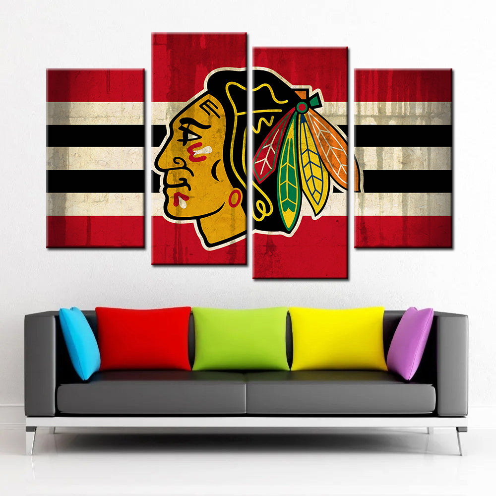 Ice Hockey Team Wall Art - IH5012 - Chicago Blackhawks - Ice Hockey Team Poster - Ice Hockey Team Canvas