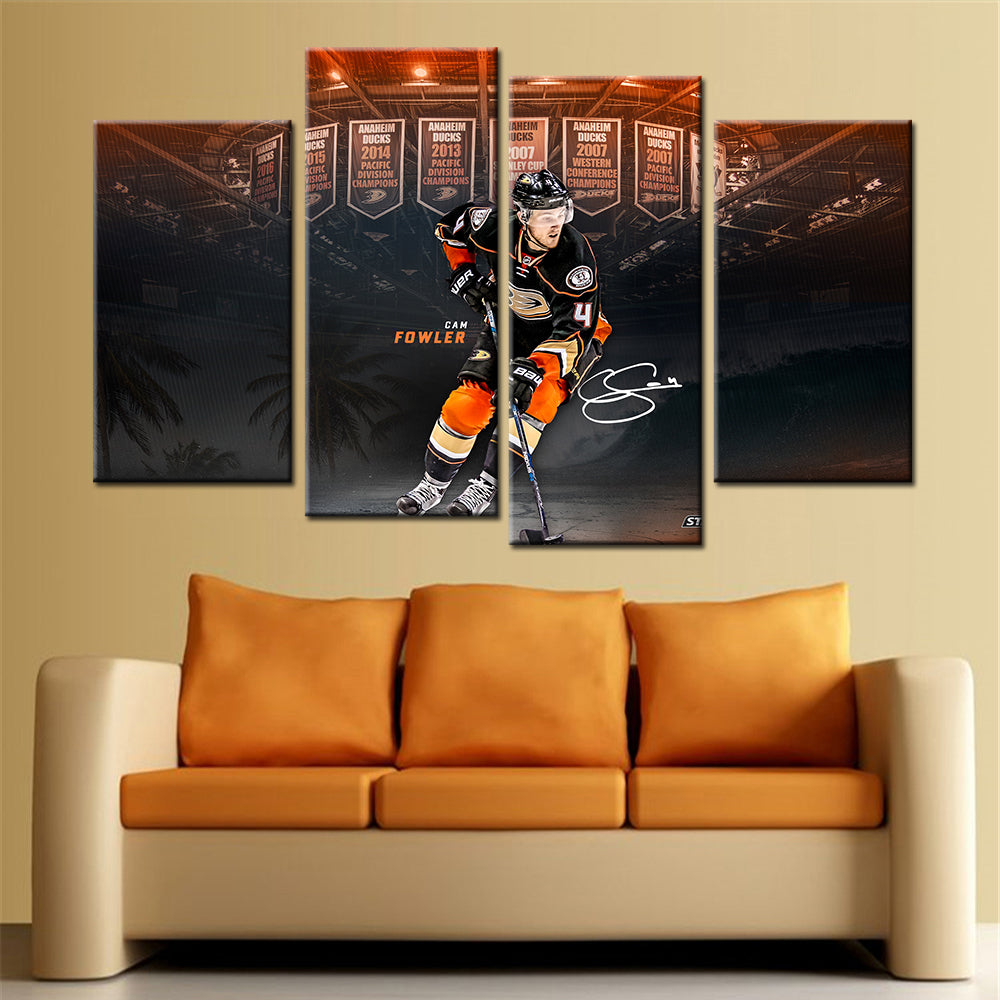 Ice Hockey Team Wall Art - IH5016 - Anaheim Ducks - Cam Fowler - Ice Hockey Team Poster - Ice Hockey Team Canvas