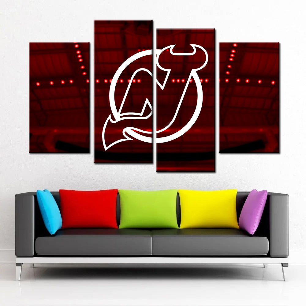 Ice Hockey Team Wall Art - IH5018 - New Jersey Devils - Ice Hockey Team Poster - Ice Hockey Team Canvas