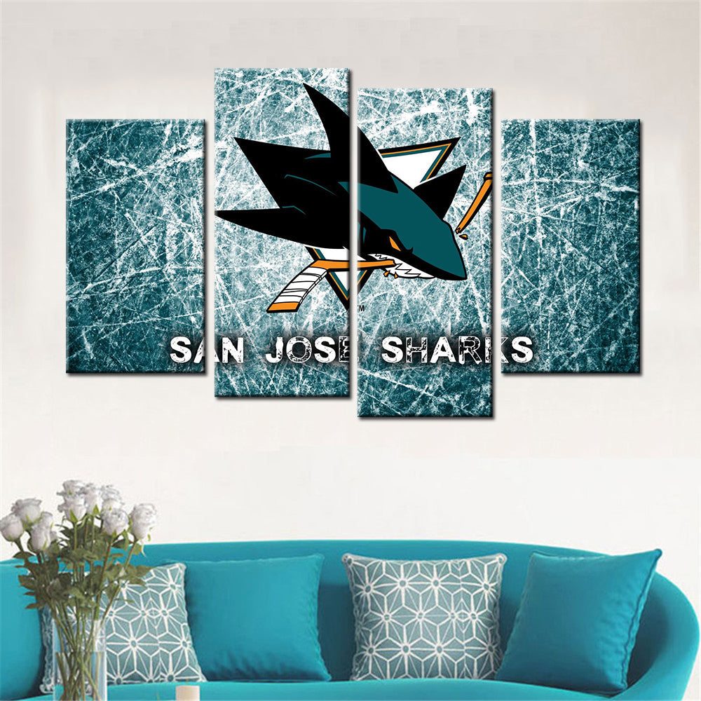 Ice Hockey Team Wall Art - IH5022 - San Jose Sharks - Ice Hockey Team Poster - Ice Hockey Team Canvas