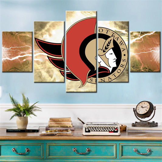 Ice Hockey Team - 5 Pieces Wall Art - IH5005 - Ottawa Senators - Ice Hockey Team Poster - Ice Hockey Team Canvas
