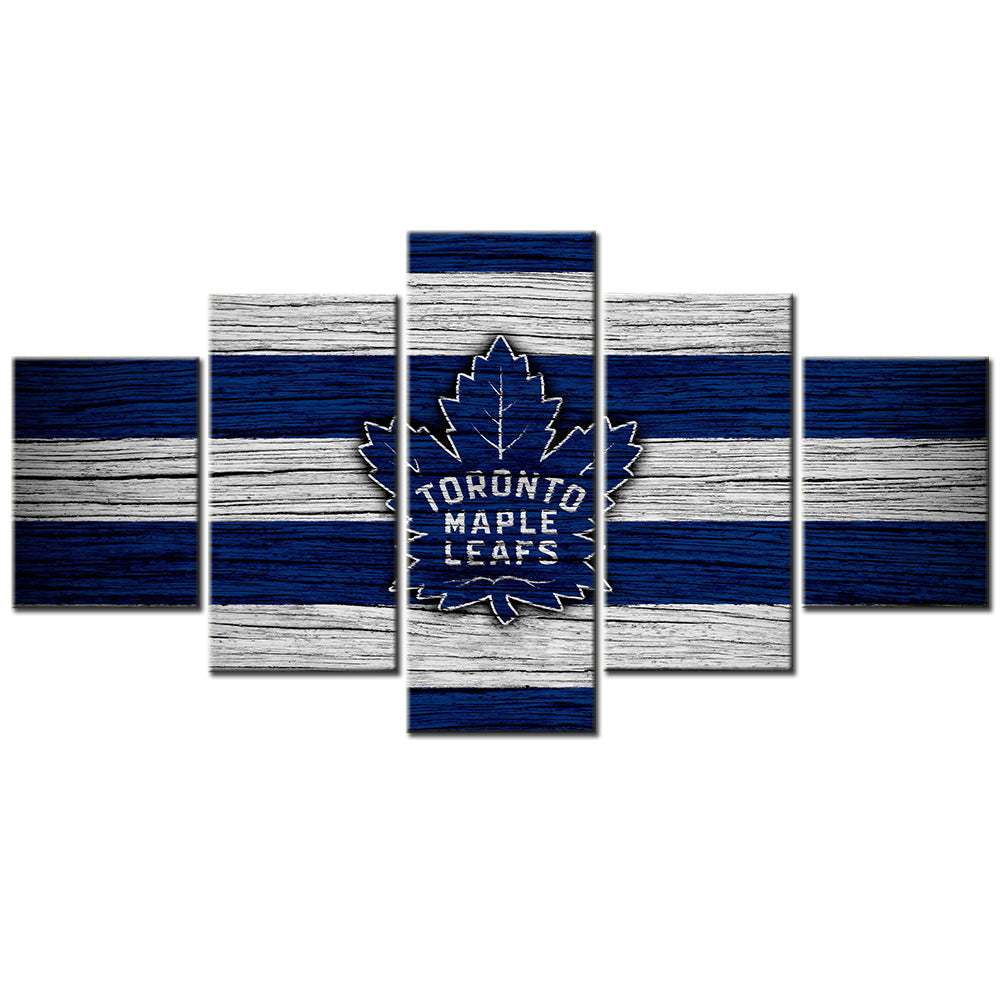 Ice Hockey Team - 5 Pieces Wall Art - IH5007 - Toronto Maple Leafs - Ice Hockey Team Poster - Ice Hockey Team Canvas