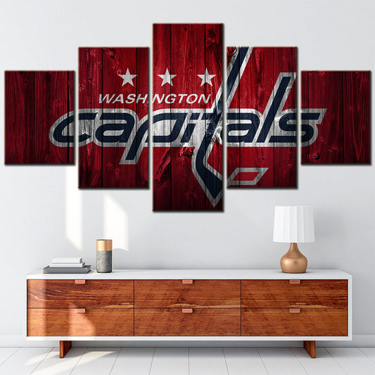 Ice Hockey Team - 5 Pieces Wall Art - IH5009 - Washington Capitals - Ice Hockey Team Poster - Ice Hockey Team Canvas
