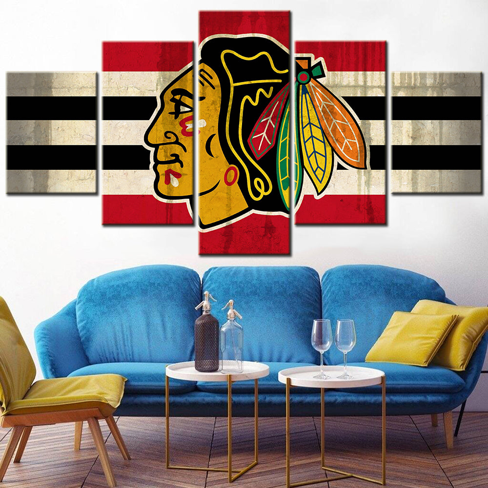 Ice Hockey Team Wall Art - IH5012 - Chicago Blackhawks - Ice Hockey Team Poster - Ice Hockey Team Canvas
