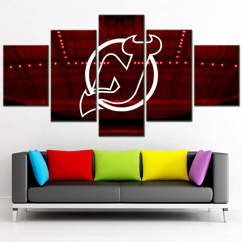 Ice Hockey Team Wall Art - IH5018 - New Jersey Devils - Ice Hockey Team Poster - Ice Hockey Team Canvas
