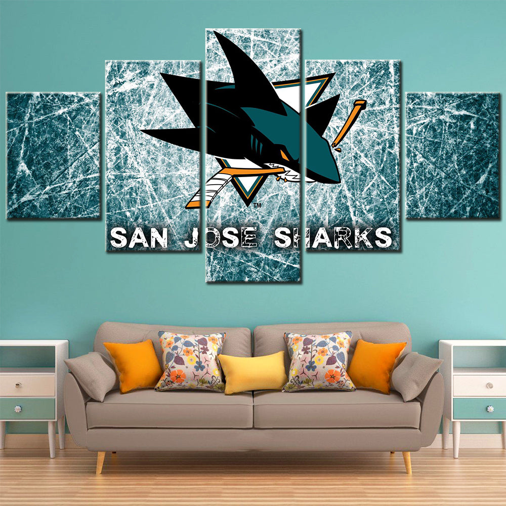 Ice Hockey Team Wall Art - IH5022 - San Jose Sharks - Ice Hockey Team Poster - Ice Hockey Team Canvas