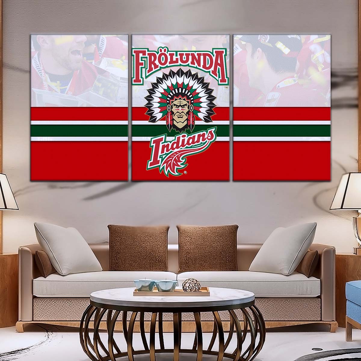 Ice Hockey Team Wall Art - IH5029 - Frolunda Indians - FHC Golden - Ice Hockey Team Poster - Ice Hockey Team Canvas