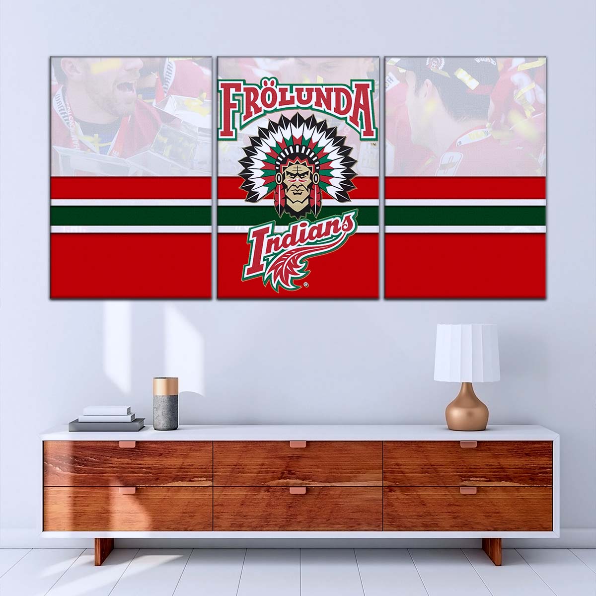 Ice Hockey Team Wall Art - IH5029 - Frolunda Indians - FHC Golden - Ice Hockey Team Poster - Ice Hockey Team Canvas
