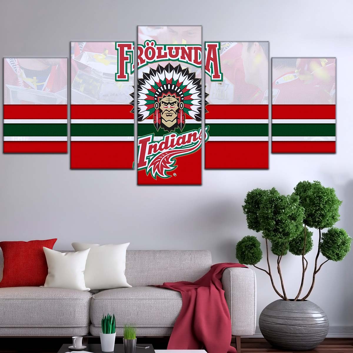 Ice Hockey Team Wall Art - IH5029 - Frolunda Indians - FHC Golden - Ice Hockey Team Poster - Ice Hockey Team Canvas