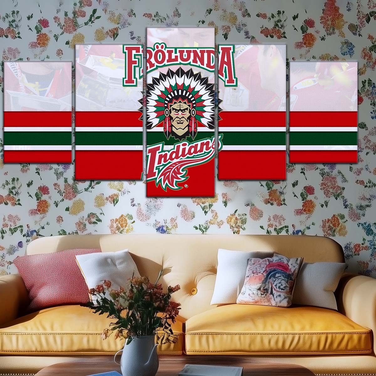 Ice Hockey Team Wall Art - IH5029 - Frolunda Indians - FHC Golden - Ice Hockey Team Poster - Ice Hockey Team Canvas
