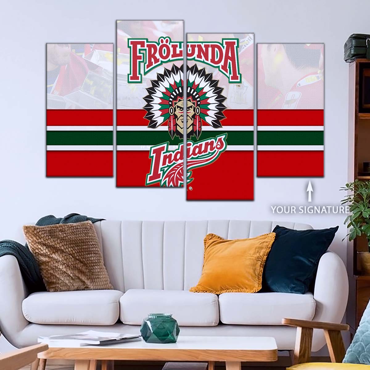 Ice Hockey Team Wall Art - IH5029 - Frolunda Indians - FHC Golden - Ice Hockey Team Poster - Ice Hockey Team Canvas