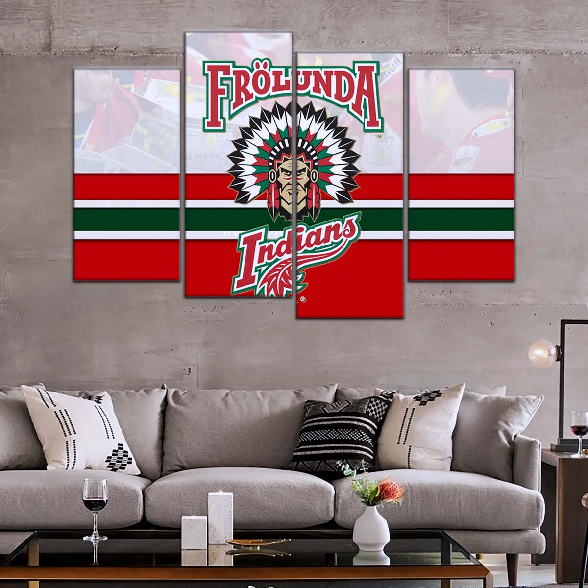 Ice Hockey Team Wall Art - IH5029 - Frolunda Indians - FHC Golden - Ice Hockey Team Poster - Ice Hockey Team Canvas
