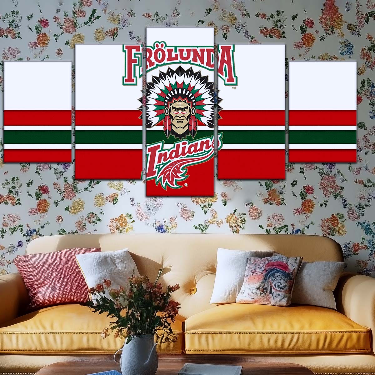 Ice Hockey Team Wall Art - IH5030 - Frolunda Indians - FHC Golden - Ice Hockey Team Poster - Ice Hockey Team Canvas