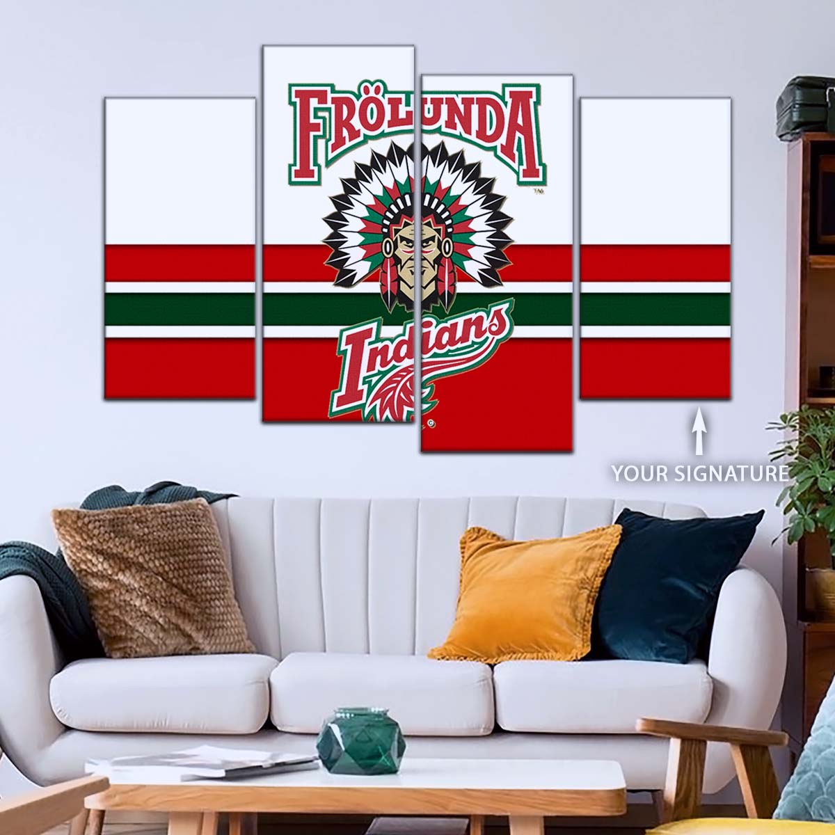 Ice Hockey Team Wall Art - IH5030 - Frolunda Indians - FHC Golden - Ice Hockey Team Poster - Ice Hockey Team Canvas