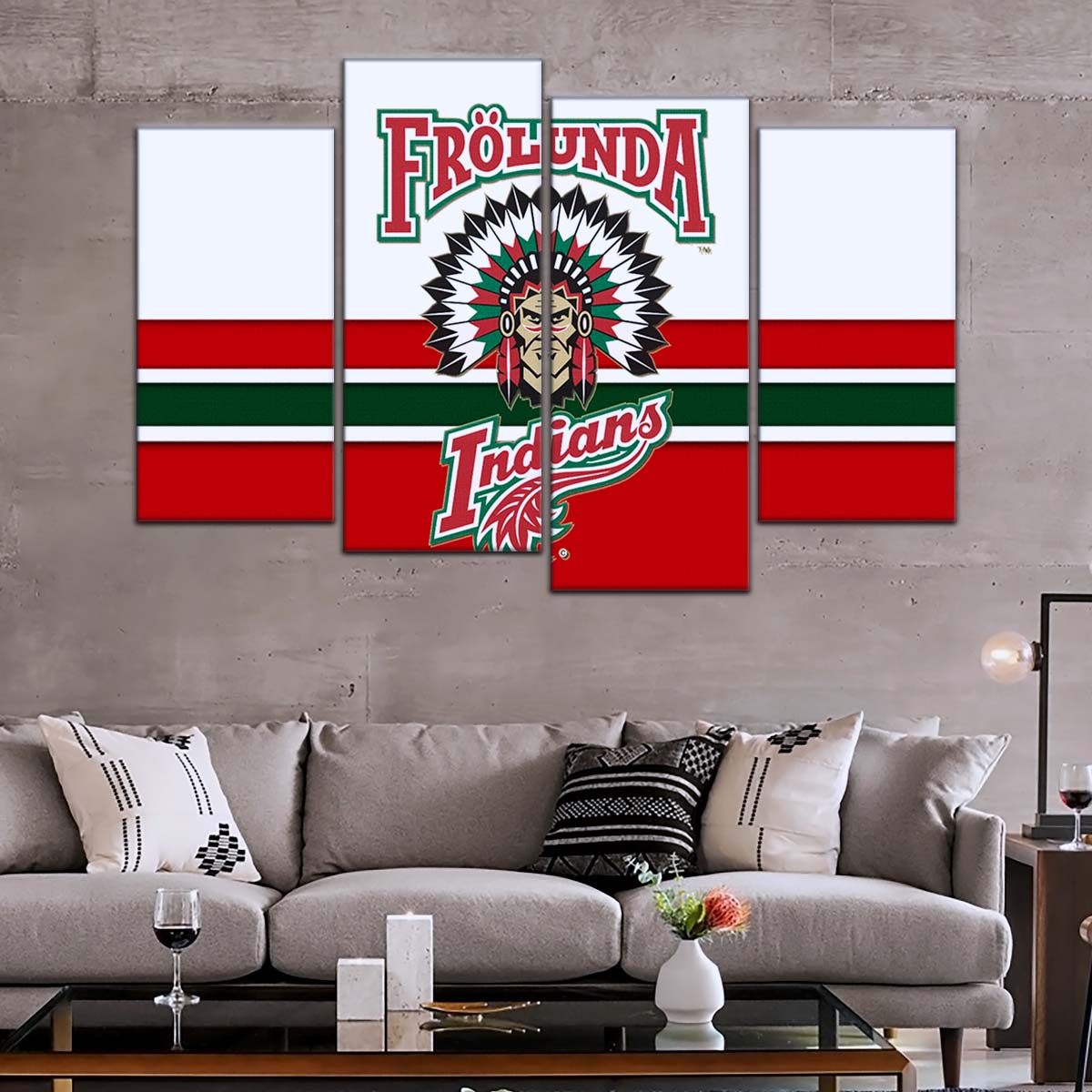 Ice Hockey Team Wall Art - IH5030 - Frolunda Indians - FHC Golden - Ice Hockey Team Poster - Ice Hockey Team Canvas