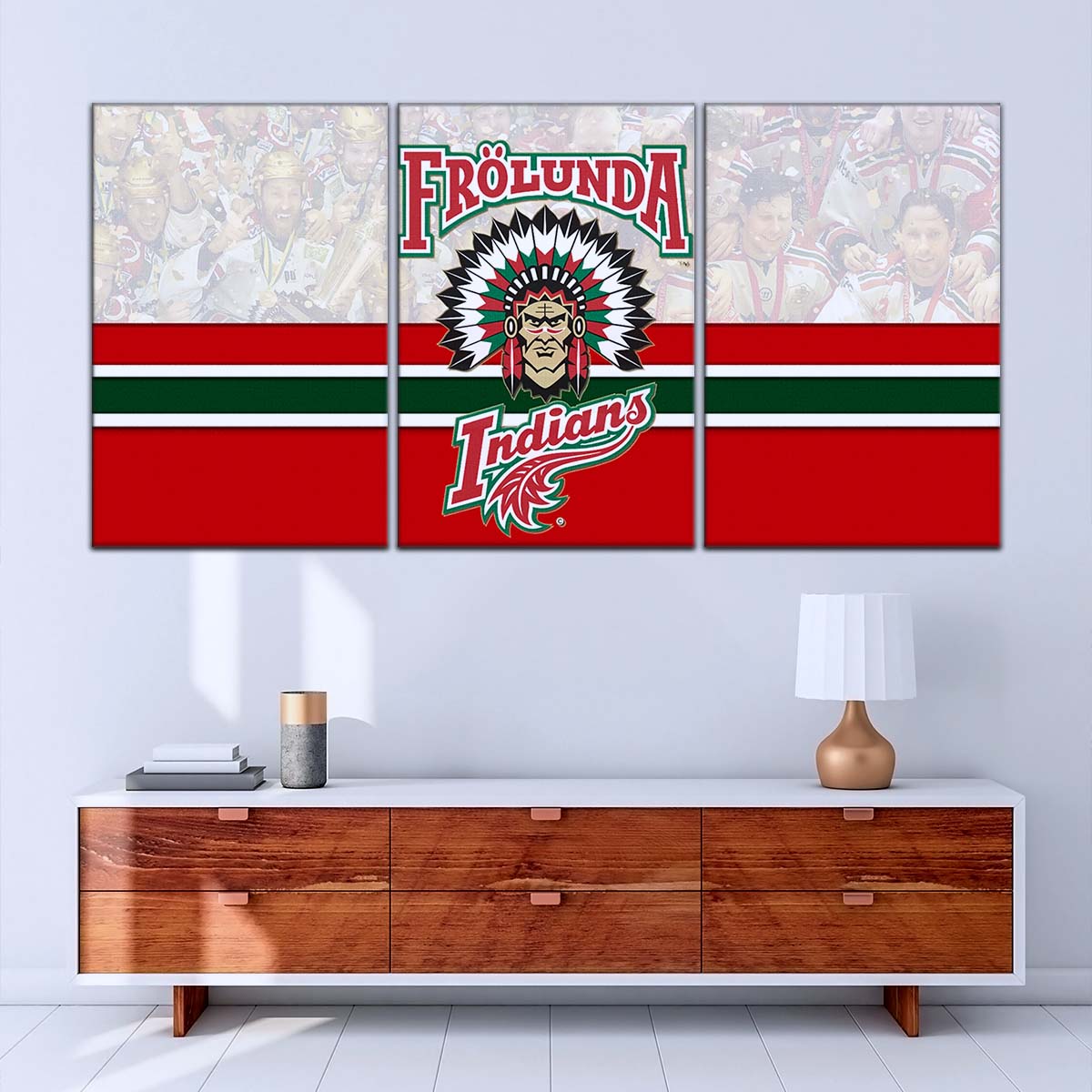 Ice Hockey Team Wall Art - IH5031 - Frolunda Indians - FHC Golden - Ice Hockey Team Poster - Ice Hockey Team Canvas