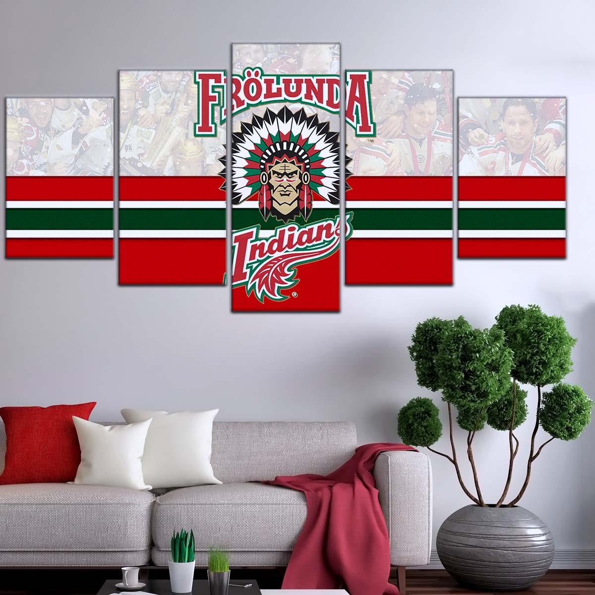 Ice Hockey Team Wall Art - IH5031 - Frolunda Indians - FHC Golden - Ice Hockey Team Poster - Ice Hockey Team Canvas