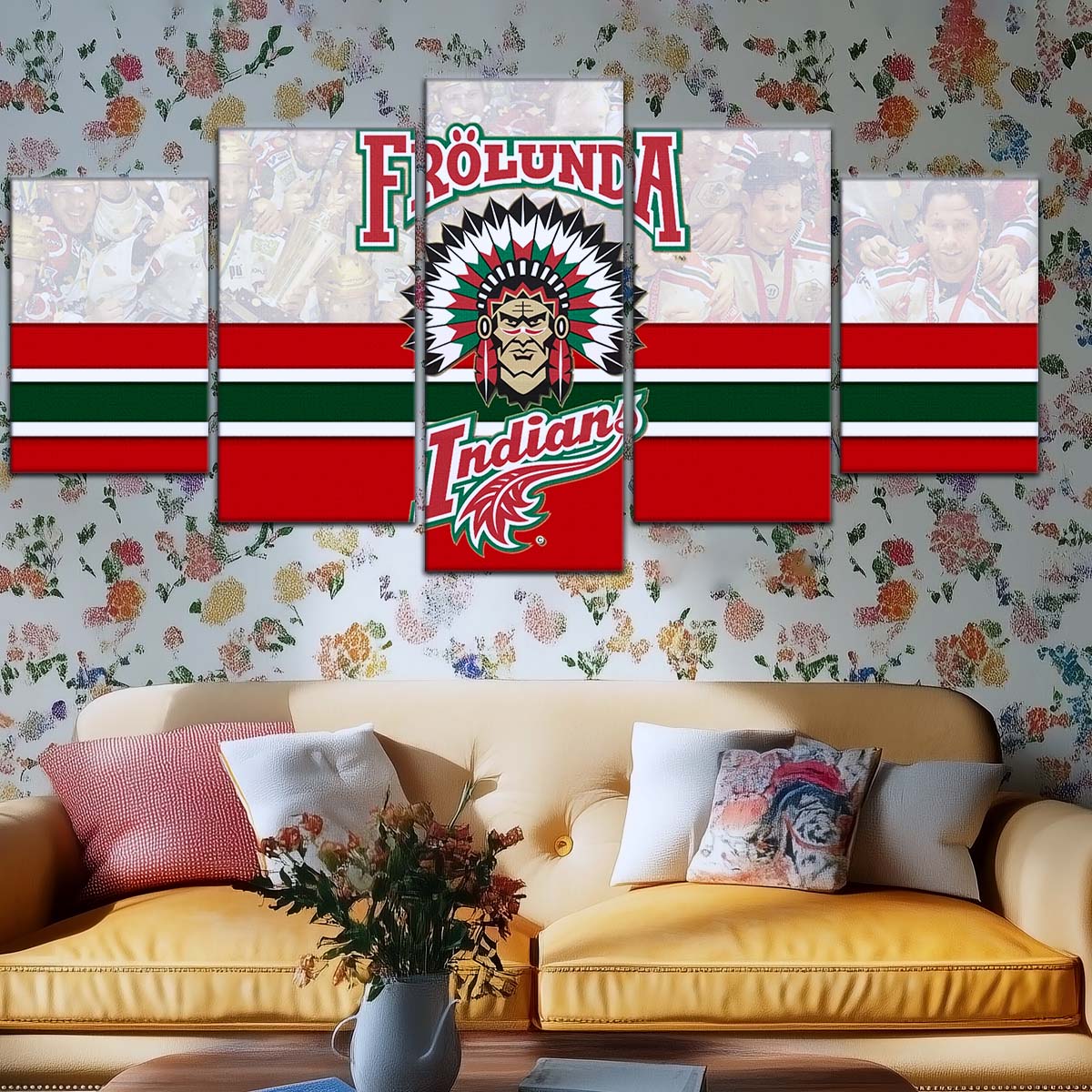 Ice Hockey Team Wall Art - IH5031 - Frolunda Indians - FHC Golden - Ice Hockey Team Poster - Ice Hockey Team Canvas