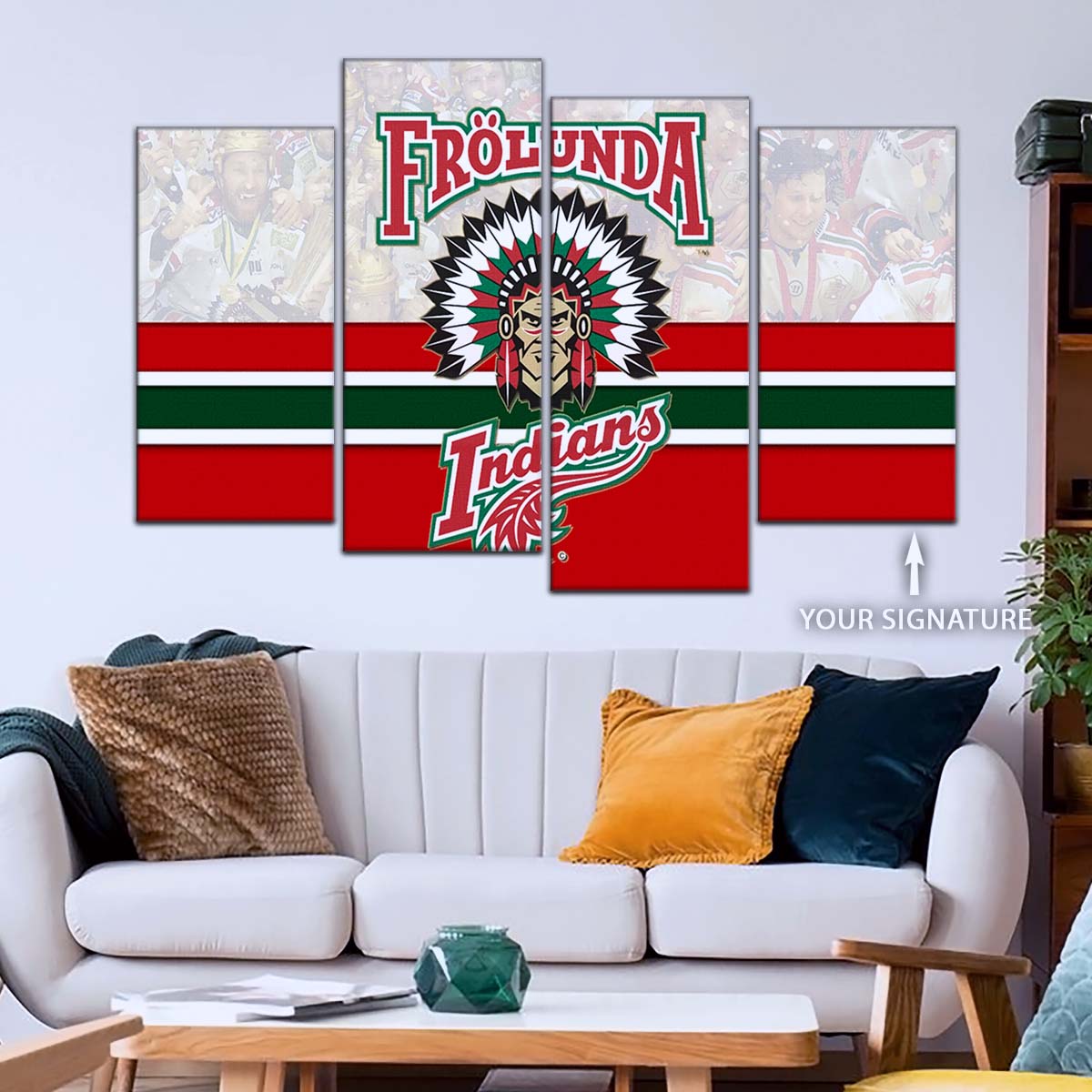 Ice Hockey Team Wall Art - IH5031 - Frolunda Indians - FHC Golden - Ice Hockey Team Poster - Ice Hockey Team Canvas