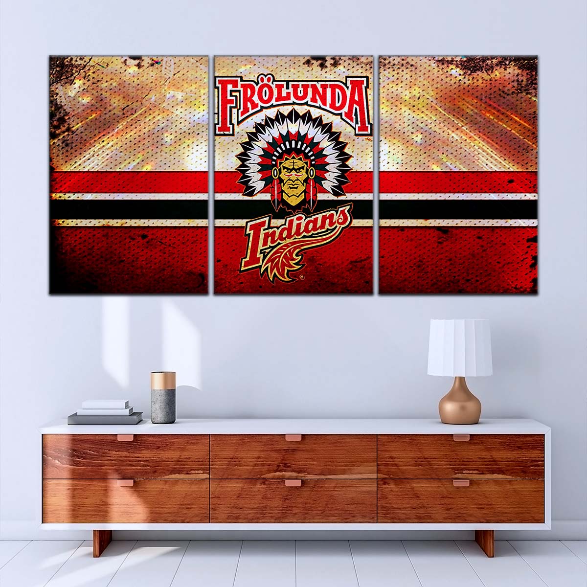 Ice Hockey Team Wall Art - IH5032 - Frolunda Indians - FHC Golden - Ice Hockey Team Poster - Ice Hockey Team Canvas