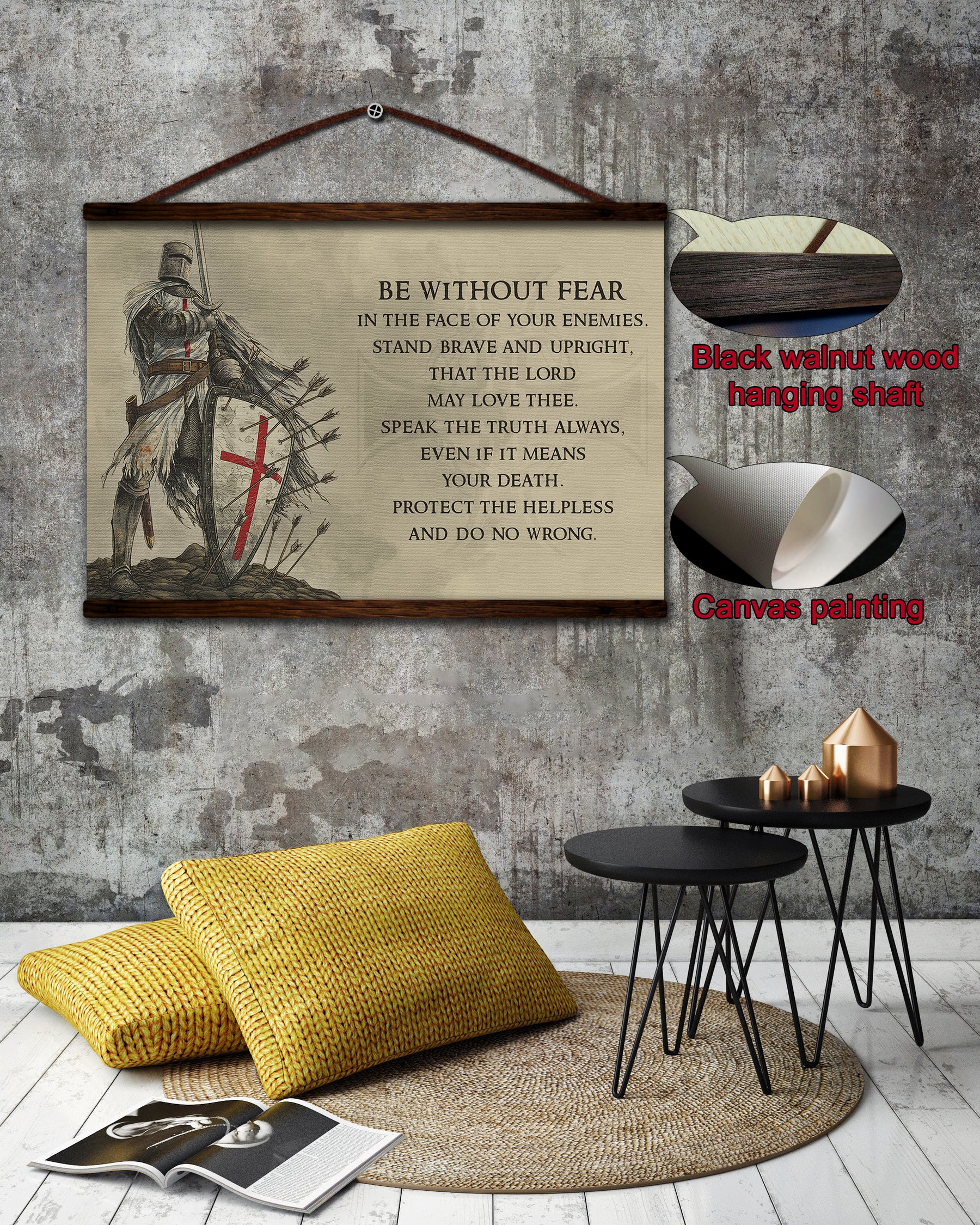 KT002 - Be Without Fear - English - Knight Templar Poster