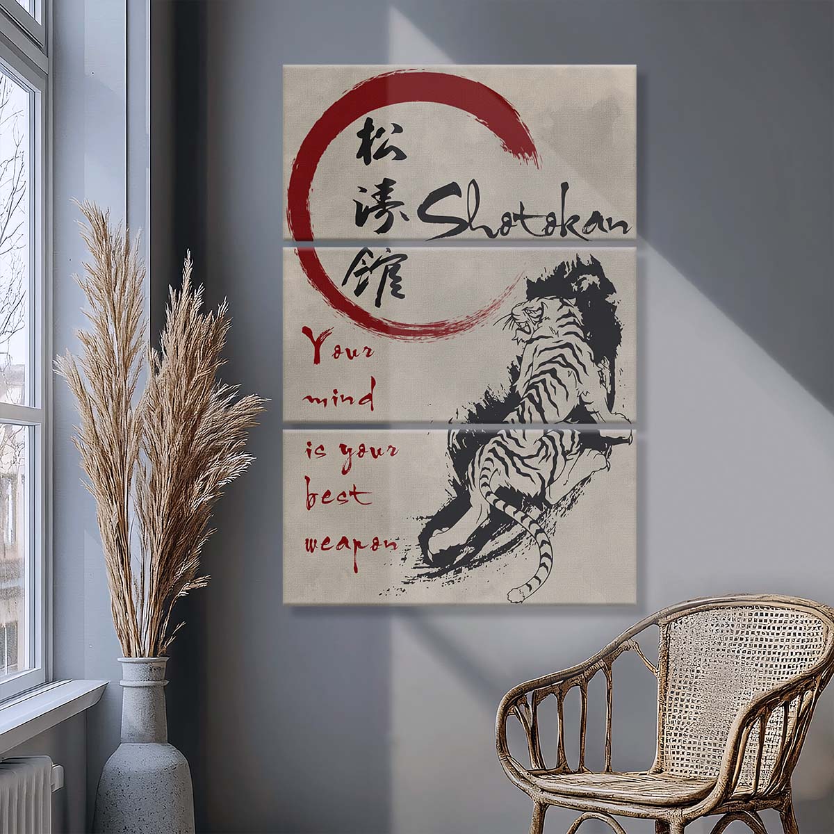 Karate - 3 Piece Wall Art - KA024 - Your Mind Is Your Best Weapon - Shotokan Karate - Karate Canvas
