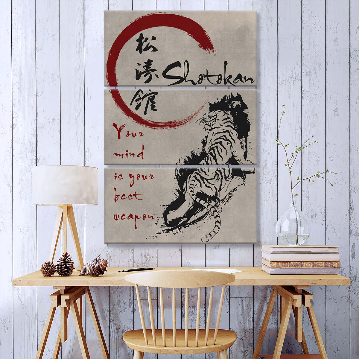 Karate - 3 Piece Wall Art - KA024 - Your Mind Is Your Best Weapon - Shotokan Karate - Karate Canvas