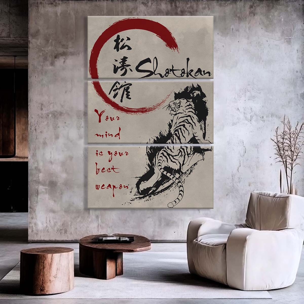 Karate - 3 Piece Wall Art - KA024 - Your Mind Is Your Best Weapon - Shotokan Karate - Karate Canvas