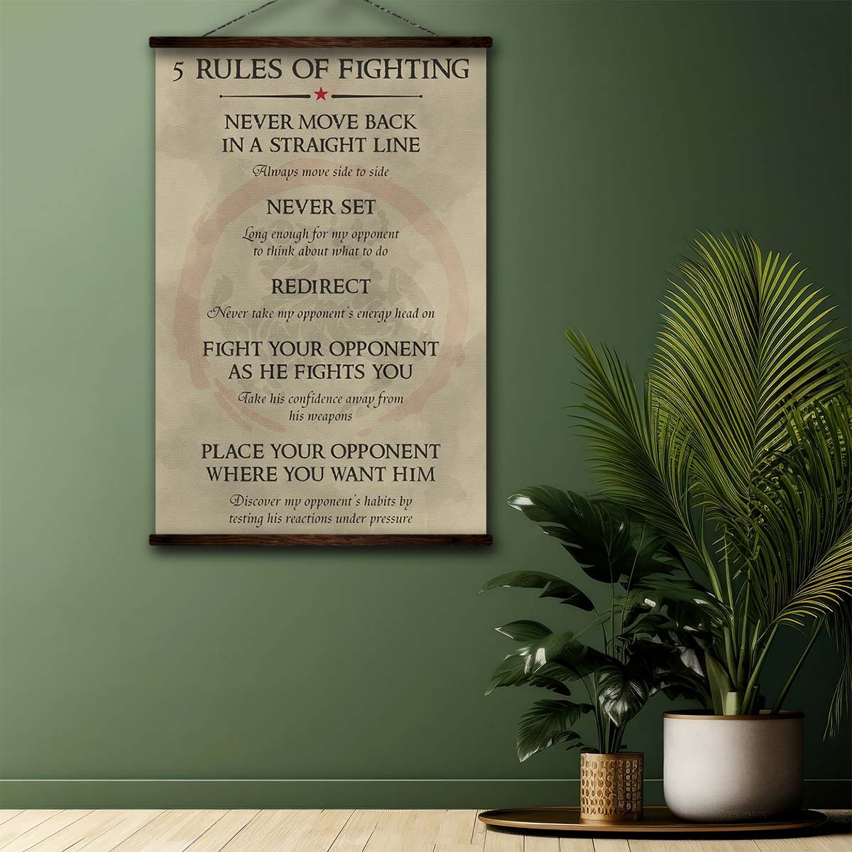 Karate Wall Art - Karate Poster - Karate Canvas - 5 Rules Of Fighting - Shotokan Karate - KA002 - Vertical Canvas - Vertical Poster