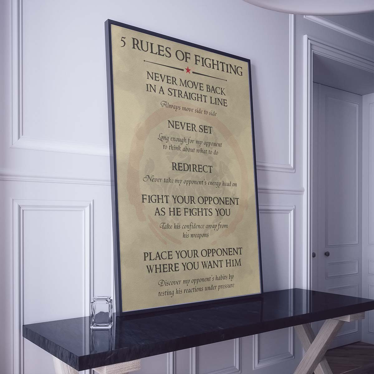 Karate Wall Art - Karate Poster - Karate Canvas - 5 Rules Of Fighting - Shotokan Karate - KA002 - Vertical Canvas - Vertical Poster