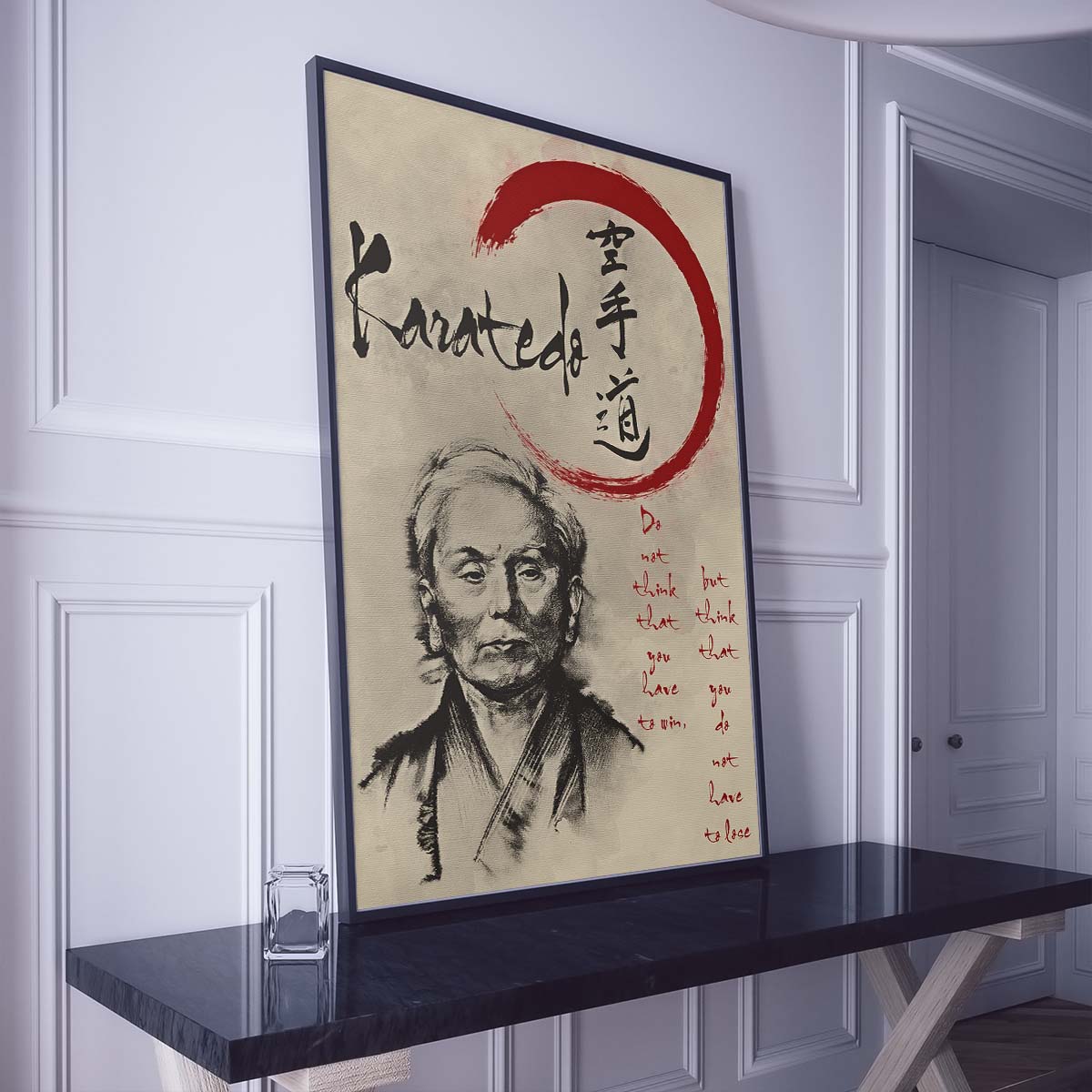 Karate Wall Art - Karate Poster - Karate Canvas - Do Not Think That You Have To Win - Gichin Funakoshi - KA003 - Vertical Canvas - Vertical Poster