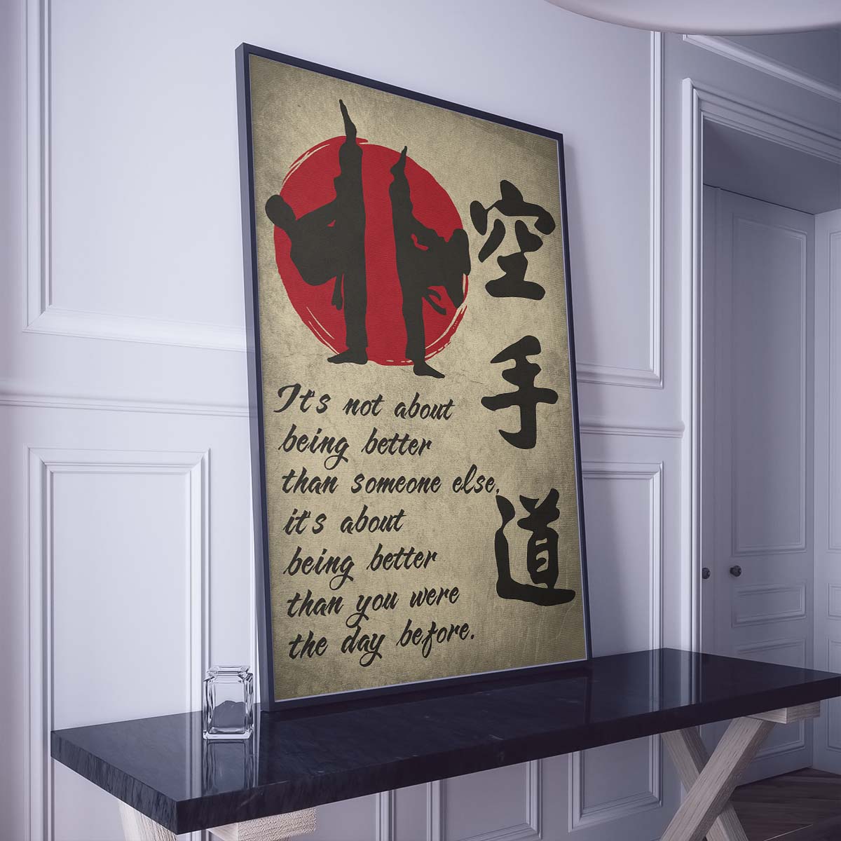 Karate Wall Art - Karate Poster - Karate Canvas - It's About Being Better Than You Were The Day Before - Karatedo - KA008 - Vertical Canvas - Vertical Poster