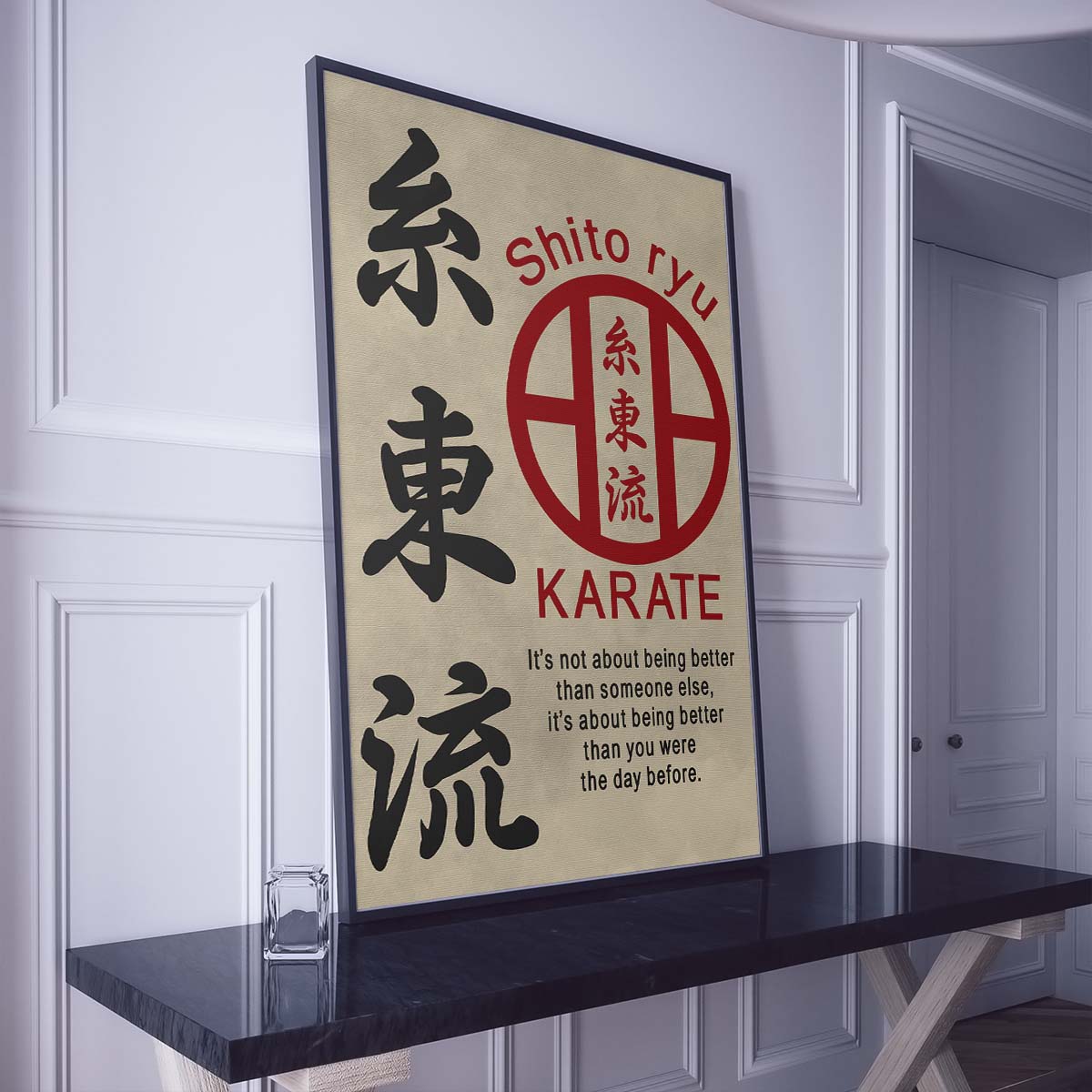Karate Wall Art - Karate Poster - Karate Canvas - It's About Being Better Than You Were The Day Before - Shito Ryu Karate - KA028 - Vertical Canvas - Vertical Poster