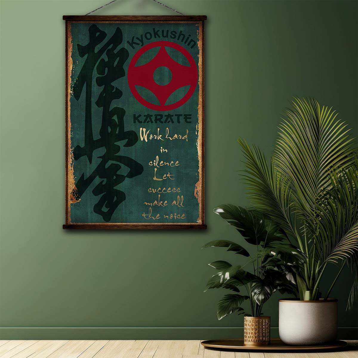 Karate Wall Art - Karate Poster - Karate Canvas - Work Hard In Silence - Let Success Make All The Noise - Kyokushin Karate - KA043 - Vertical Canvas - Vertical Poster