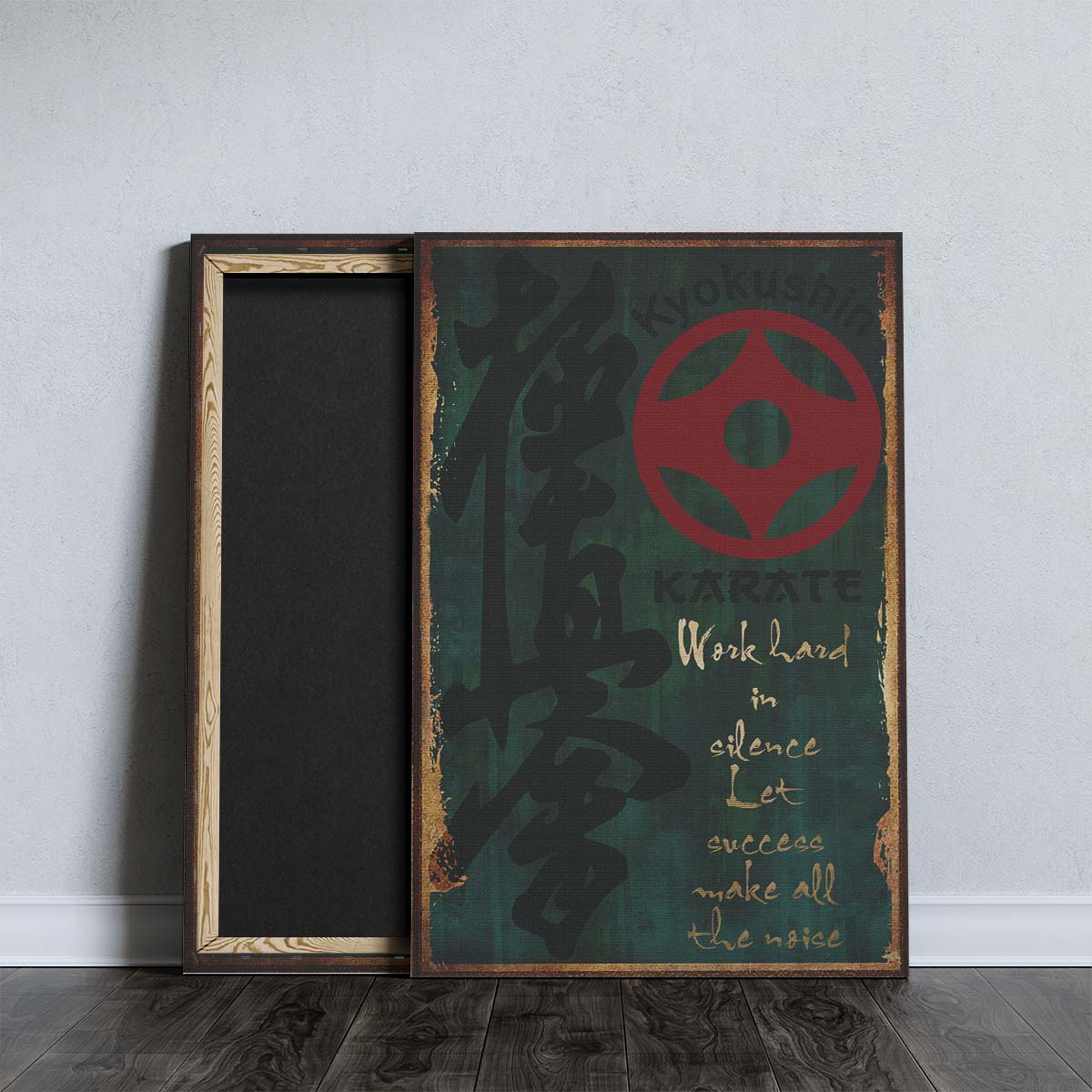 Karate Wall Art - Karate Poster - Karate Canvas - Work Hard In Silence - Let Success Make All The Noise - Kyokushin Karate - KA043 - Vertical Canvas - Vertical Poster