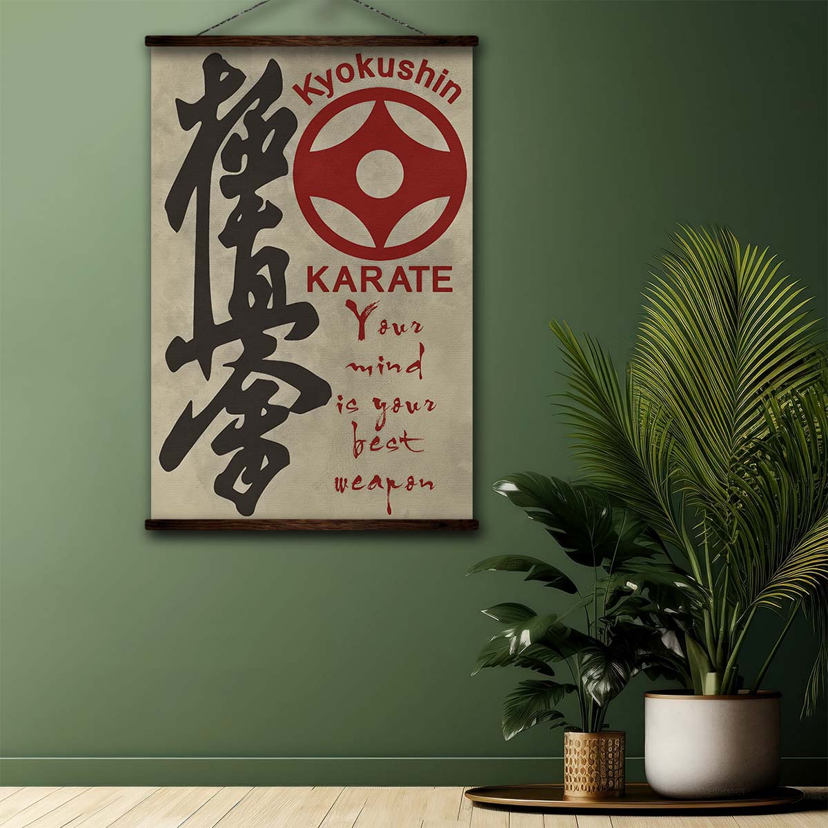 Karate Wall Art - Karate Poster - Karate Canvas - Your Mind Is Your Best Weapon - Kyokushin Karate - KA009 - Vertical Canvas - Vertical Poster