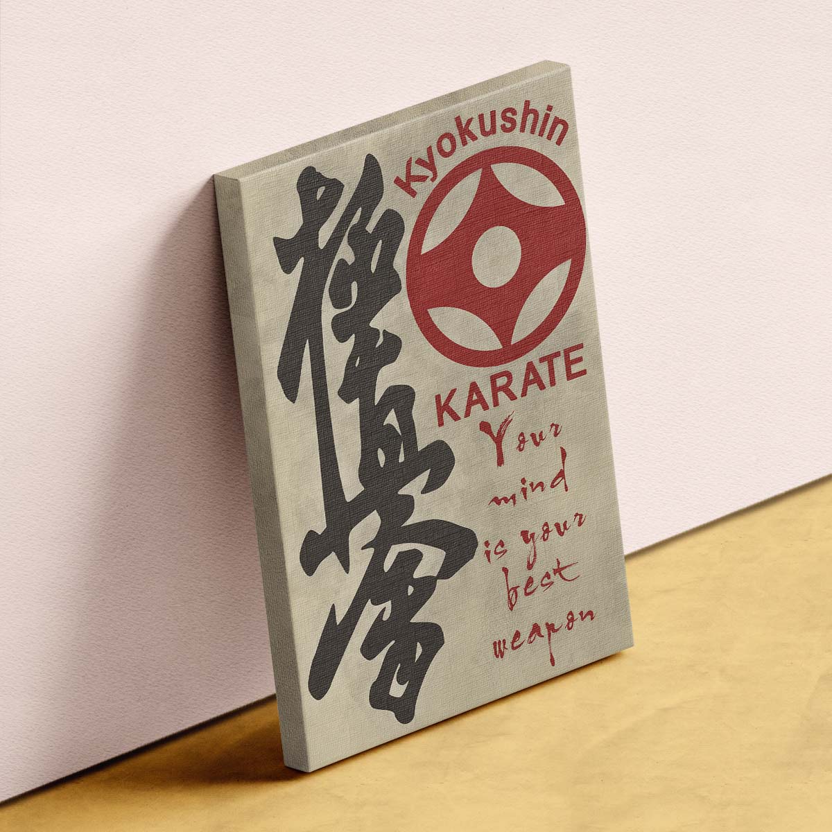 Karate Wall Art - Karate Poster - Karate Canvas - Your Mind Is Your Best Weapon - Kyokushin Karate - KA009 - Vertical Canvas - Vertical Poster