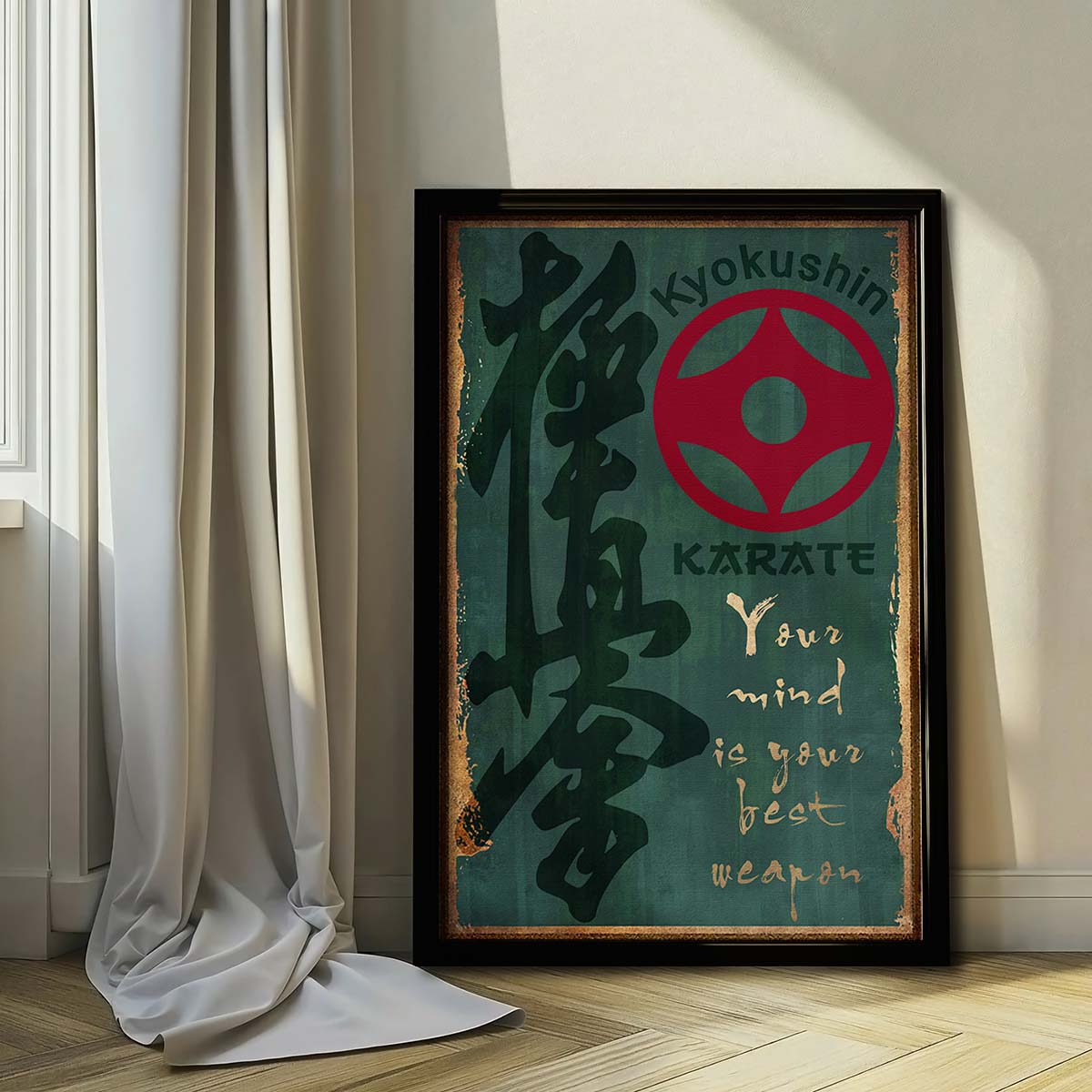 Karate Wall Art - Karate Poster - Karate Canvas - Your Mind Is Your Best Weapon - Kyokushin Karate - KA042 - Vertical Canvas - Vertical Poster